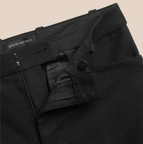 Banana Republic Black High-Rise Straight Italian Wool Pant Size 6 Petite - Picture 4 of 5